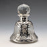 Antique American Art Nouveau Silver Overlay Glass Miniature Perfume Bottle